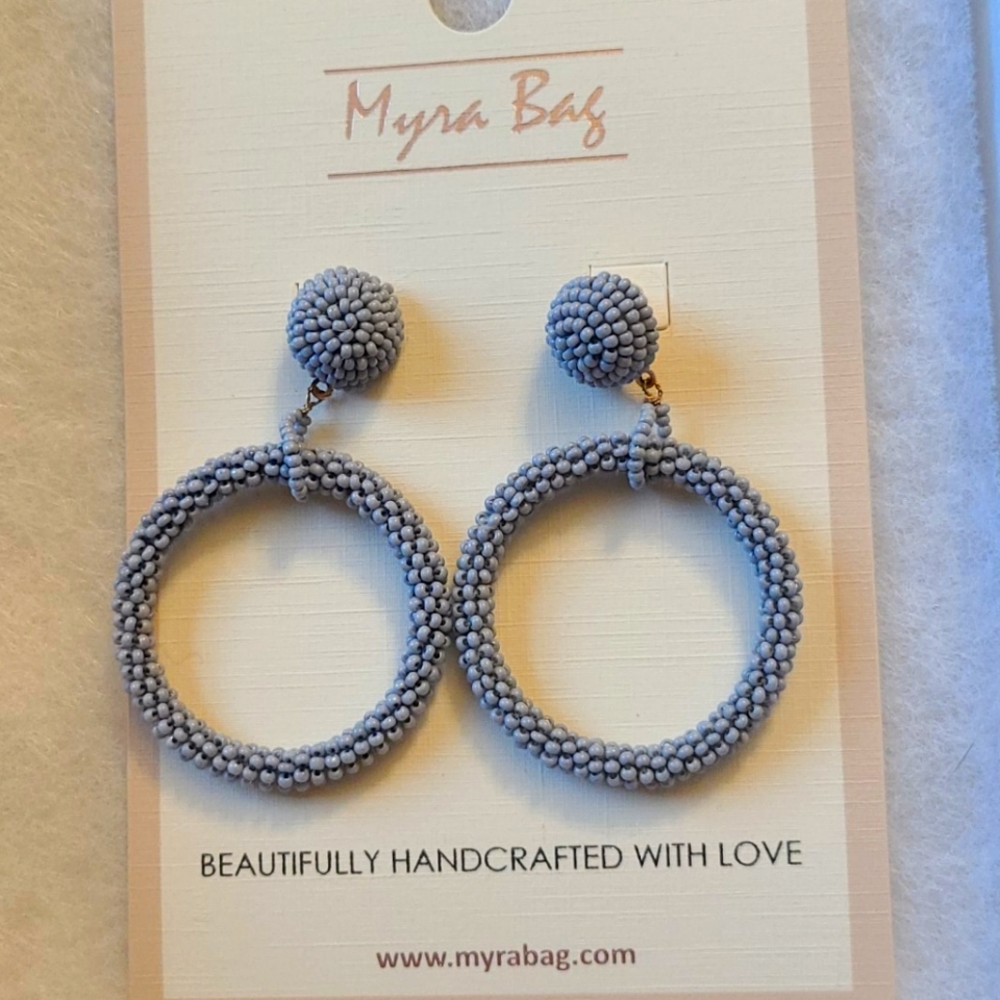 Myra Grey Dangle Hoops